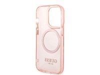 Guess GUHMP14LHTCMP iPhone 14 Pro 6.1" pink/pink hard case Gold Outline Translucent MagSafe Guess GUHMP14LHTCMP iPhone 14 Pro 6.1" pink/pink hard case Gold Outline Translucent MagSafe