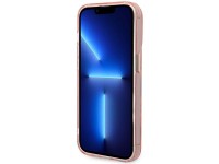 Funda r�gida Guess GUHMP14XHTCMP para iPhone 14 Pro Max de 6,7" rosa/rosa con contorno dorado y MagS