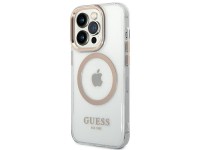 Guess GUHMP14LHTRMD iPhone 14 Pro 6.1 "gold / gold hard case Metal Outline Magsafe