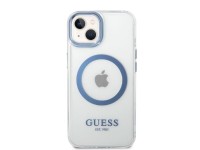 Funda Guess Metal Outline MagSafe para iPhone 14 Plus - azul Funda Guess Metal Outline MagSafe para iPhone 14 Plus - azul