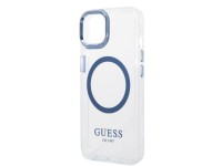 Funda Guess Metal Outline MagSafe para iPhone 14 Plus - azul Funda Guess Metal Outline MagSafe para iPhone 14 Plus - azul