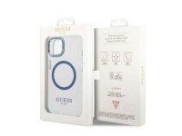 Funda Guess Metal Outline MagSafe para iPhone 14 Plus - azul Funda Guess Metal Outline MagSafe para iPhone 14 Plus - azul