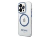 Guess GUHMP14XHTRMB iPhone 14 Pro Max 6.7" blue/blue hard case Metal Outline Magsafe Guess GUHMP14XHTRMB iPhone 14 Pro Max 6.7" blue/blue hard case Metal Outline Magsafe