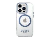 Guess GUHMP14XHTRMB iPhone 14 Pro Max 6.7" blue/blue hard case Metal Outline Magsafe Guess GUHMP14XHTRMB iPhone 14 Pro Max 6.7" blue/blue hard case Metal Outline Magsafe