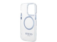 Guess GUHMP14XHTRMB iPhone 14 Pro Max 6.7" blue/blue hard case Metal Outline Magsafe Guess GUHMP14XHTRMB iPhone 14 Pro Max 6.7" blue/blue hard case Metal Outline Magsafe