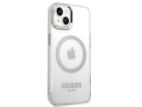 Guess GUHMP14MHTRMS iPhone 14 Plus 6.7" silver/silver hard case Metal Outline Magsafe Guess GUHMP14MHTRMS iPhone 14 Plus 6.7" silver/silver hard case Metal Outline Magsafe