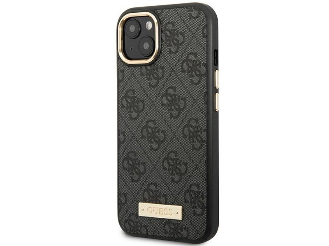 Guess GUHMP14MU4GPRK iPhone 14 Plus 6.7 "black / black hard case 4G Logo Plate MagSafe