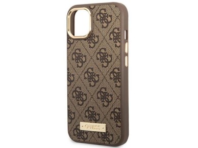 Guess GUHMP14MU4GPRW iPhone 14 Plus 6.7 "brown / brown hard case 4G Logo Plate MagSafe Guess GUHMP14MU4GPRW iPhone 14 Plus 6.7 "brown / brown hard case 4G Logo Plate MagSafe