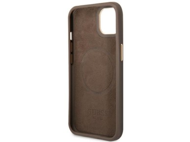 Guess GUHMP14MU4GPRW iPhone 14 Plus 6.7 "brown / brown hard case 4G Logo Plate MagSafe Guess GUHMP14MU4GPRW iPhone 14 Plus 6.7 "brown / brown hard case 4G Logo Plate MagSafe