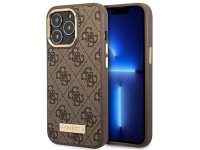 Guess GUHMP14LU4GPRW iPhone 14 Pro 6.1 "brown / brown hard case 4G Logo Plate MagSafe Guess GUHMP14LU4GPRW iPhone 14 Pro 6.1 "brown / brown hard case 4G Logo Plate MagSafe