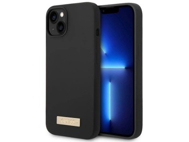 Capa rígida preta/preta Guess GUHMP14MSBPLK para iPhone 14 Plus de 6,7 polegadas com placa de silico Capa rígida preta/preta Guess GUHMP14MSBPLK para iPhone 14 Plus de 6,7 polegadas com placa de silico