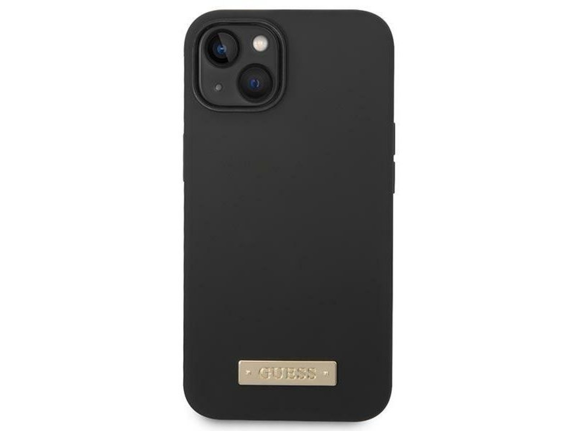 Capa rígida preta/preta Guess GUHMP14MSBPLK para iPhone 14 Plus de 6,7 polegadas com placa de silico