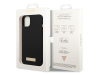 Capa rígida preta/preta Guess GUHMP14MSBPLK para iPhone 14 Plus de 6,7 polegadas com placa de silico Capa rígida preta/preta Guess GUHMP14MSBPLK para iPhone 14 Plus de 6,7 polegadas com placa de silico