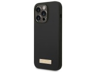 Guess GUHMP14XSBPLK iPhone 14 Pro Max 6.7" black/black hard case Silicone Logo Plate MagSafe Guess GUHMP14XSBPLK iPhone 14 Pro Max 6.7" black/black hard case Silicone Logo Plate MagSafe