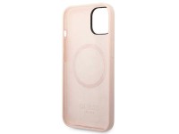 Guess GUHMP14MSBPLP iPhone 14 Plus 6.7 "pink / pink hard case Silicone Logo Plate MagSafe Guess GUHMP14MSBPLP iPhone 14 Plus 6.7 "pink / pink hard case Silicone Logo Plate MagSafe