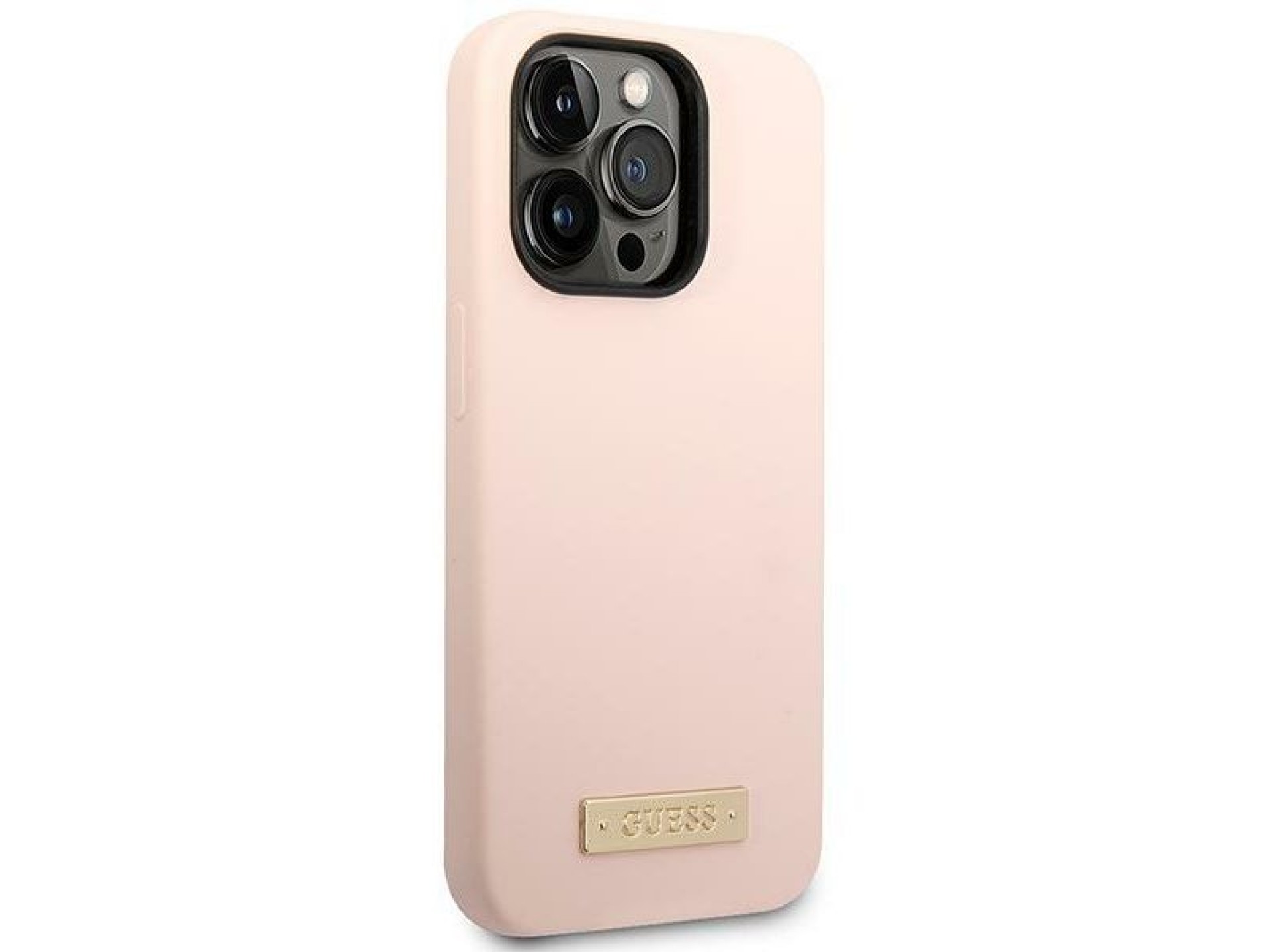 Capa rígida de silicone com logo e MagSafe para iPhone 14 Pro Max 6.7