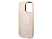Capa rígida de silicone com logo e MagSafe para iPhone 14 Pro Max 6.7" rosa/rosa Guess GUHMP14XSBPLP Capa rígida de silicone com logo e MagSafe para iPhone 14 Pro Max 6.7" rosa/rosa Guess GUHMP14XSBPLP