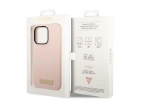 Capa rígida de silicone com logo e MagSafe para iPhone 14 Pro Max 6.7" rosa/rosa Guess GUHMP14XSBPLP Capa rígida de silicone com logo e MagSafe para iPhone 14 Pro Max 6.7" rosa/rosa Guess GUHMP14XSBPLP