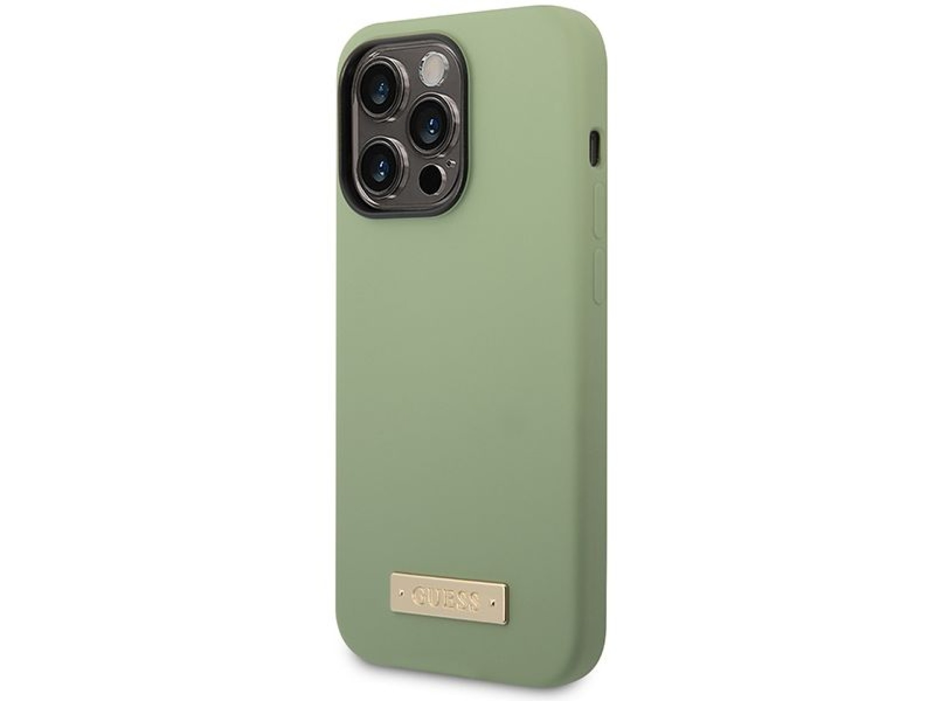 Funda Guess de silicona con logo y MagSafe para iPhone 14 Pro Max - verde