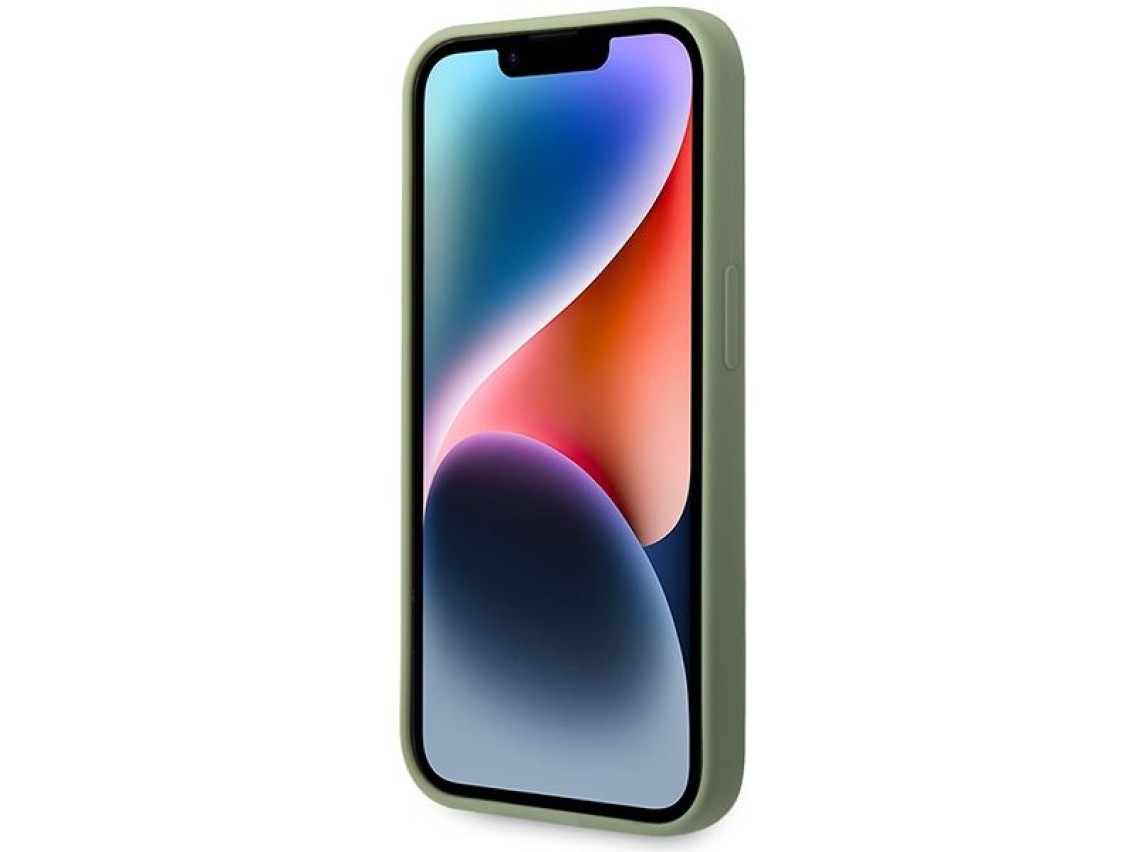 Funda Guess de silicona con logo y MagSafe para iPhone 14 Pro Max - verde