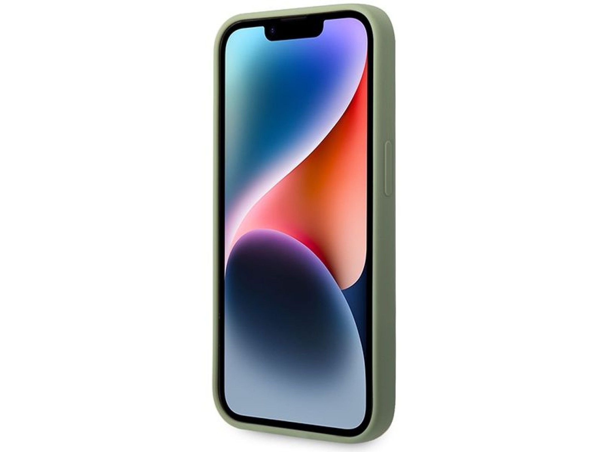 Funda Guess de silicona con logo y MagSafe para iPhone 14 Pro Max - verde