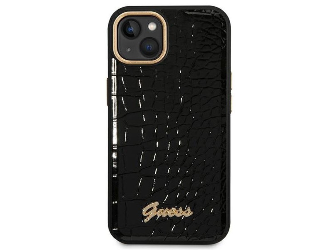 Guess GUHCP14MHGCRHK iPhone 14 Plus 6.7 "black / black hardcase Croco Collection
