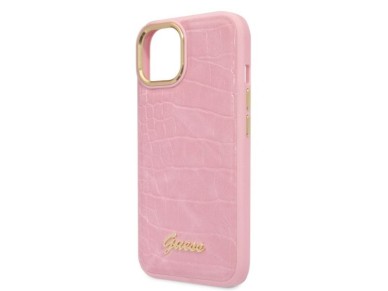 Guess Croco Collection case for iPhone 14 Plus - pink Guess Croco Collection case for iPhone 14 Plus - pink