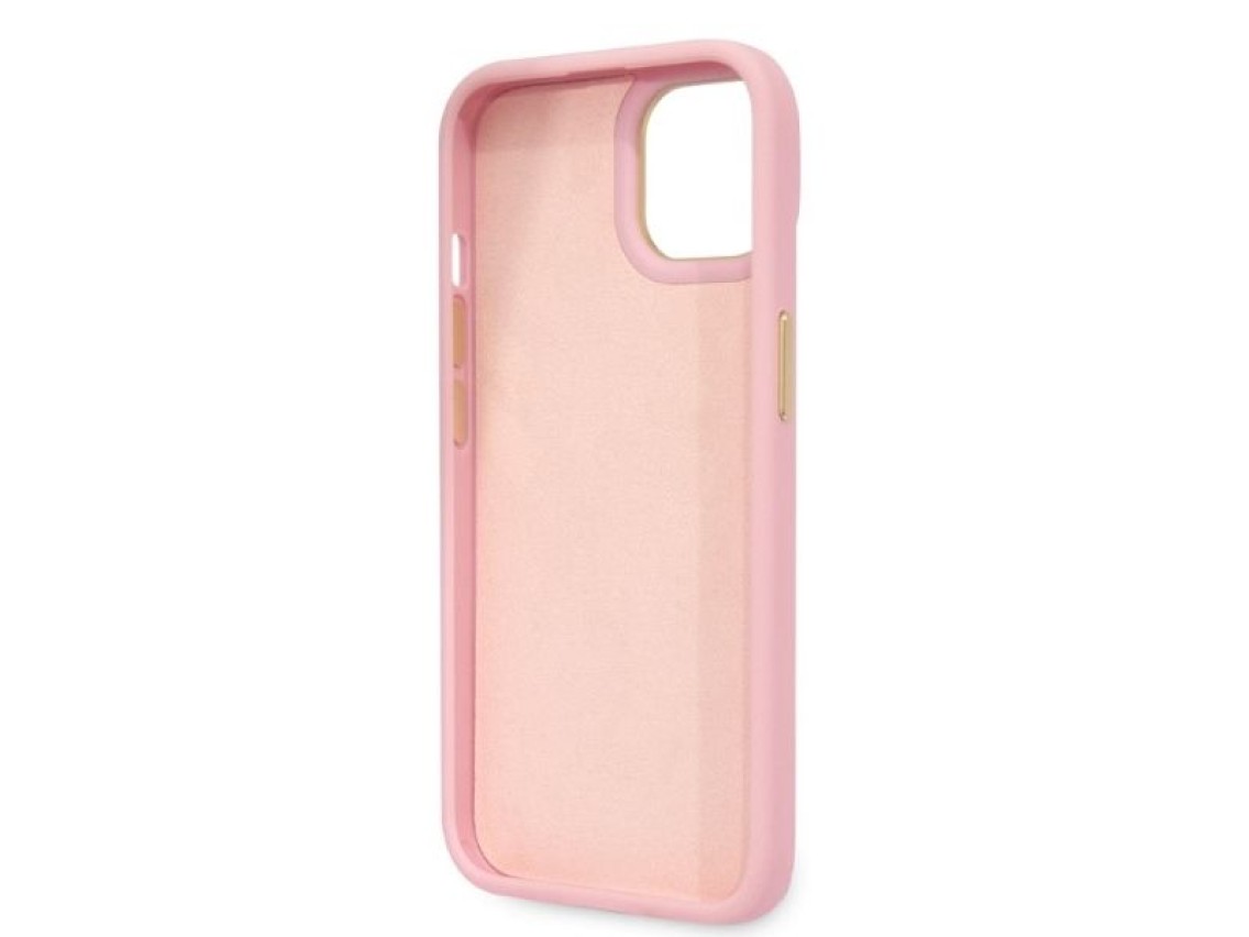 Capa Guess Croco Collection para iPhone 14 Plus - rosa