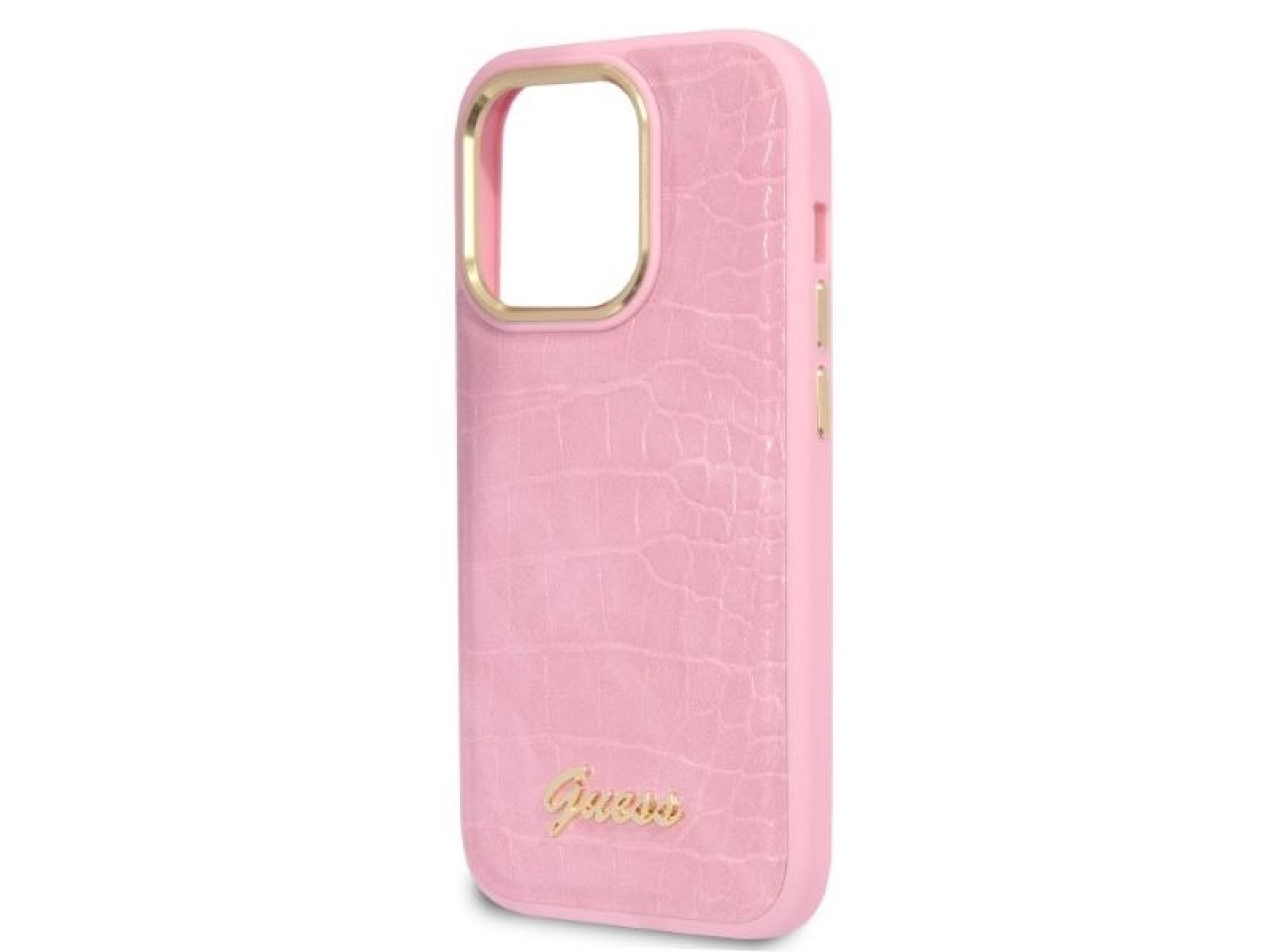 Funda Guess Croco Collection para iPhone 14 Pro - rosa