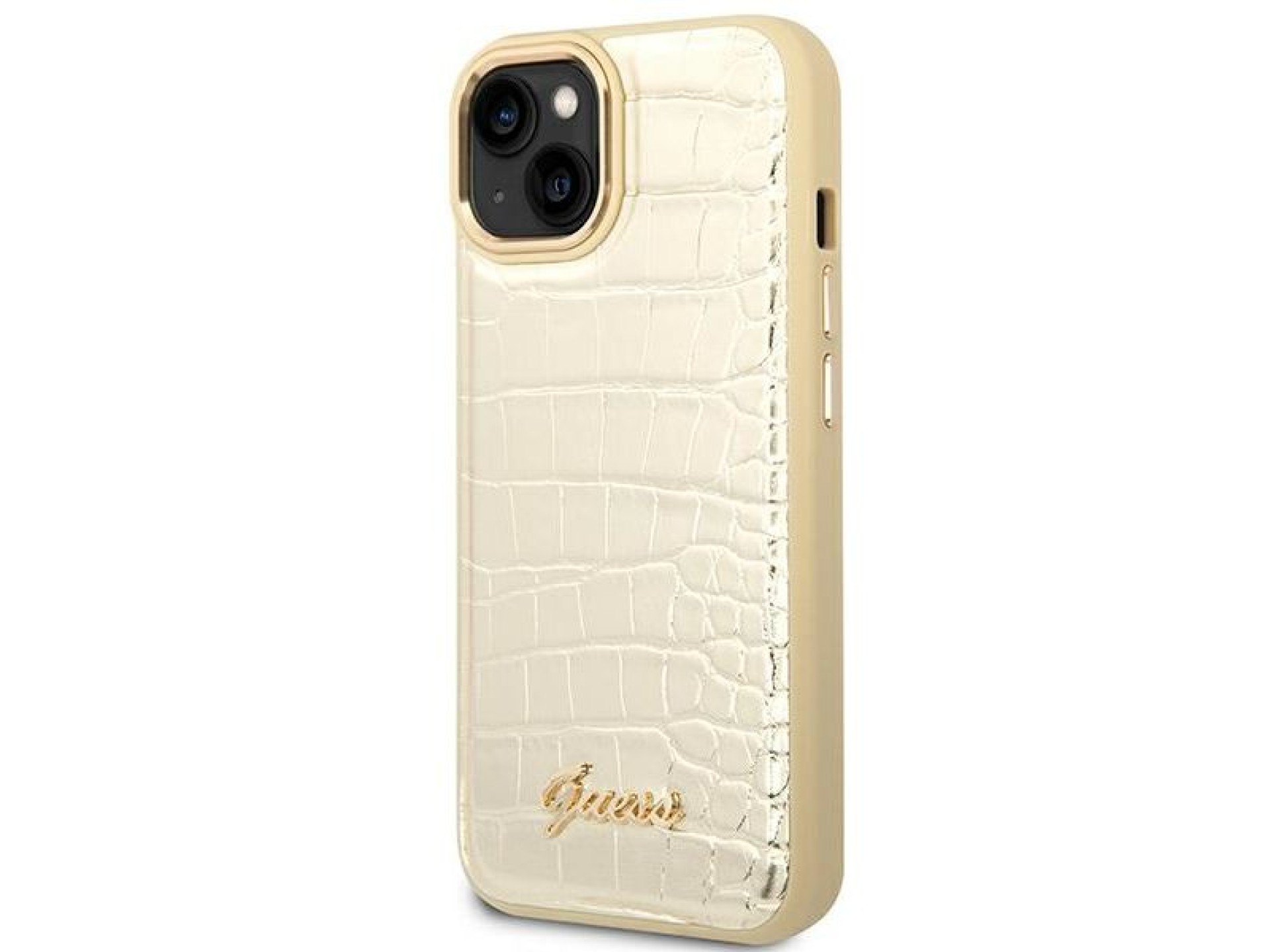 Funda rígida dorada Guess GUHCP14MHGCRHD para iPhone 14 Plus de 6,7 pulgadas, color dorado, colecció