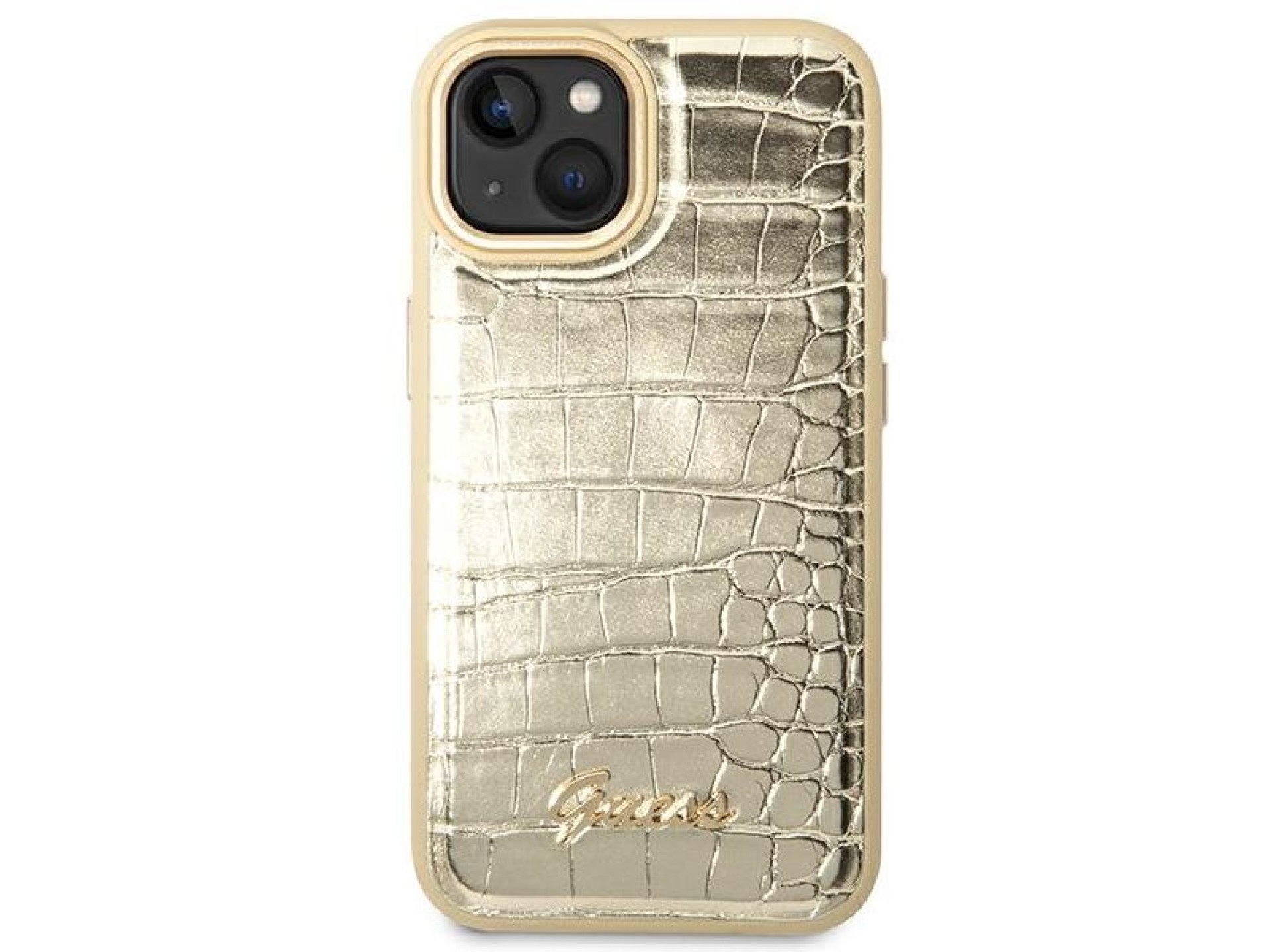 Funda rígida dorada Guess GUHCP14MHGCRHD para iPhone 14 Plus de 6,7 pulgadas, color dorado, colecció
