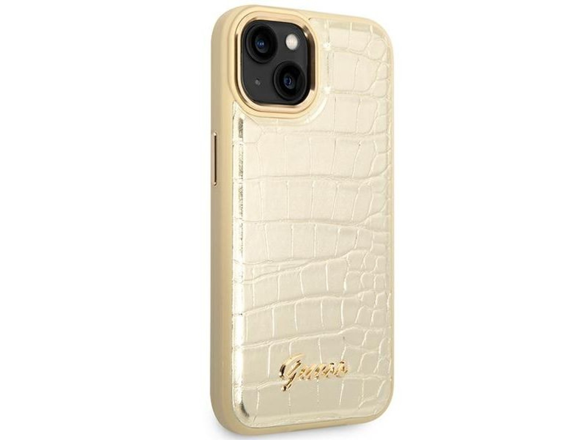 Funda rígida dorada Guess GUHCP14MHGCRHD para iPhone 14 Plus de 6,7 pulgadas, color dorado, colecció
