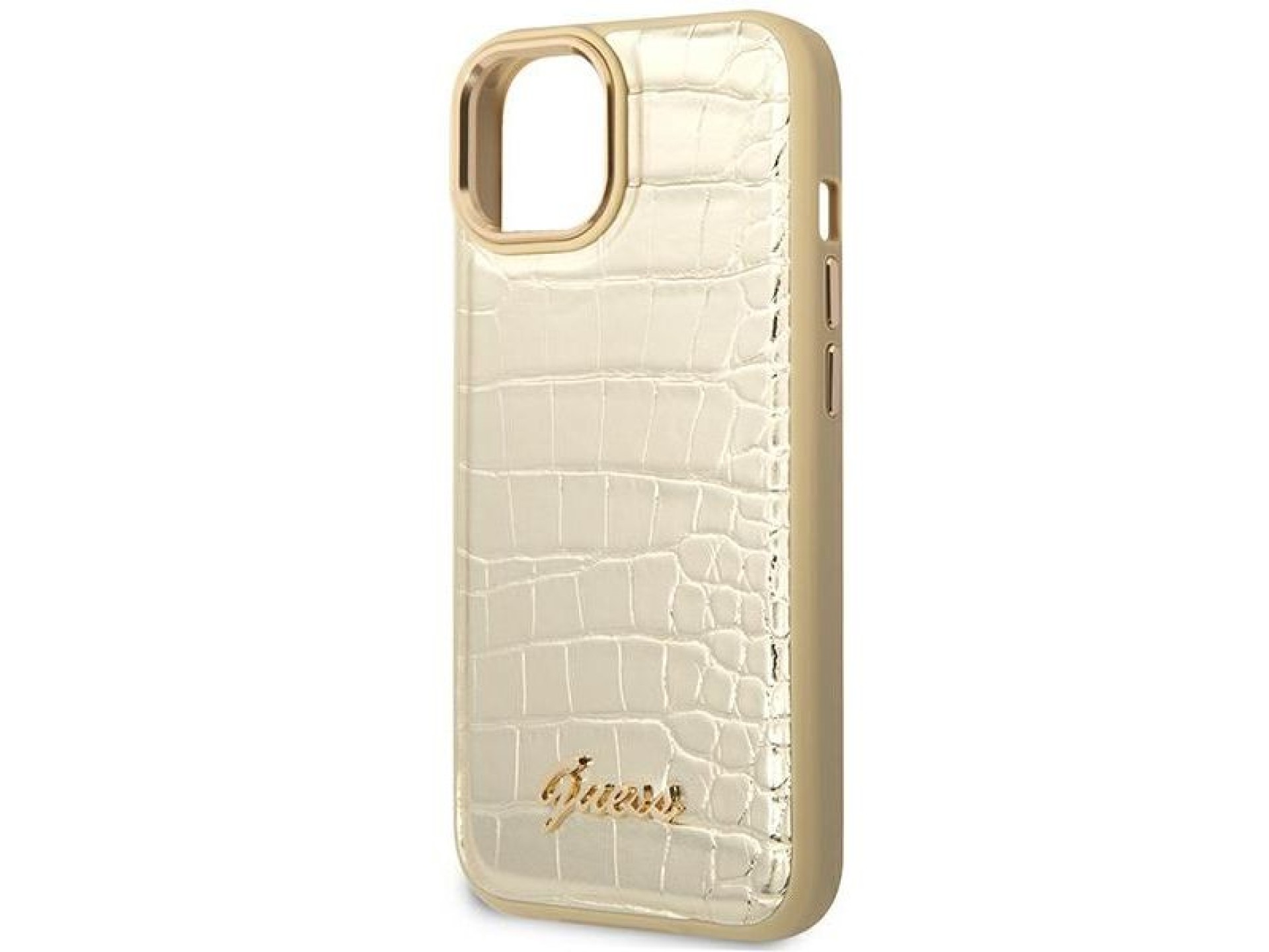 Funda rígida dorada Guess GUHCP14MHGCRHD para iPhone 14 Plus de 6,7 pulgadas, color dorado, colecció