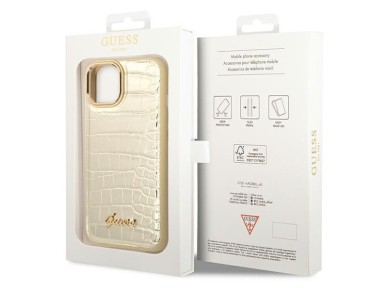 Guess GUHCP14MHGCRHD iPhone 14 Plus 6.7 "gold / gold hardcase Croco Collection Guess GUHCP14MHGCRHD iPhone 14 Plus 6.7 "gold / gold hardcase Croco Collection