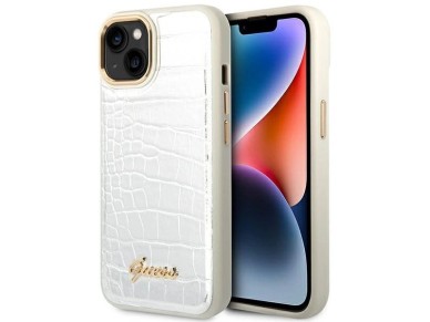Guess GUHCP14SHGCRHS iPhone 14 6.1 "silver / silver hardcase Croco Collection Guess GUHCP14SHGCRHS iPhone 14 6.1 "silver / silver hardcase Croco Collection