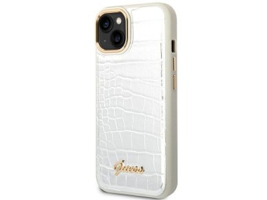 Guess GUHCP14SHGCRHS iPhone 14 6.1 "silver / silver hardcase Croco Collection Guess GUHCP14SHGCRHS iPhone 14 6.1 "silver / silver hardcase Croco Collection