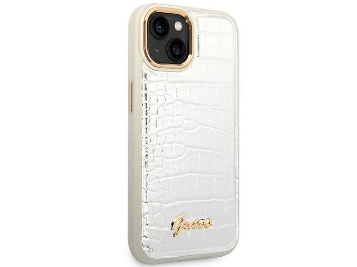 Guess GUHCP14MHGCRHS iPhone 14 Plus 6.7 "silver / silver hardcase Croco Collection