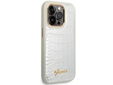 Guess Croco Collection case for iPhone 14 Pro 6.1" - silver Guess Croco Collection case for iPhone 14 Pro 6.1" - silver