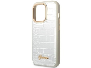 Guess Croco Collection case for iPhone 14 Pro 6.1" - silver Guess Croco Collection case for iPhone 14 Pro 6.1" - silver