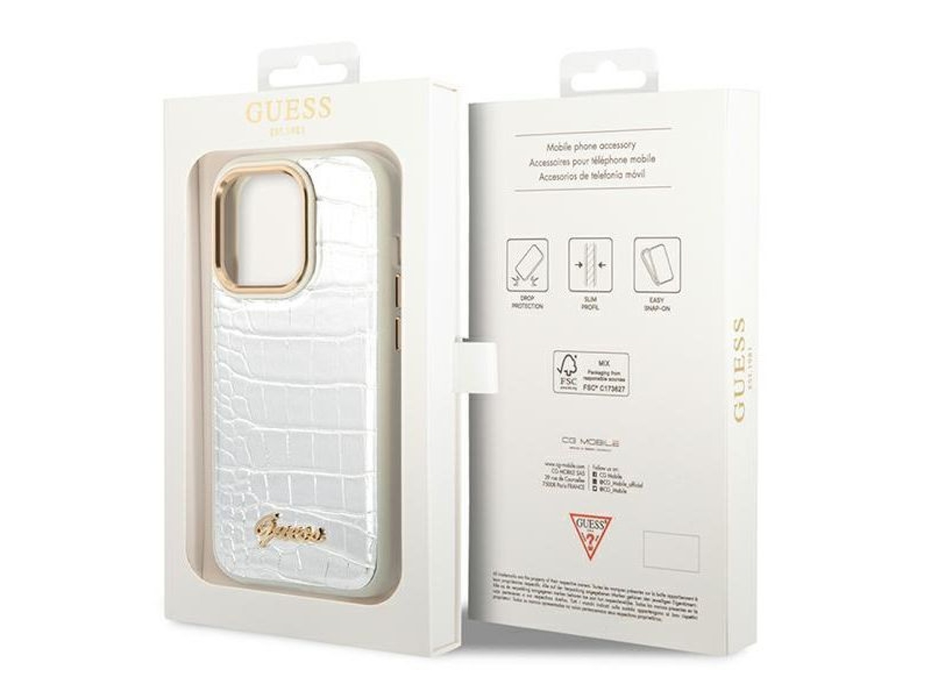 Guess Croco Collection case for iPhone 14 Pro 6.1