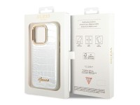 Guess Croco Collection case for iPhone 14 Pro 6.1" - silver Guess Croco Collection case for iPhone 14 Pro 6.1" - silver
