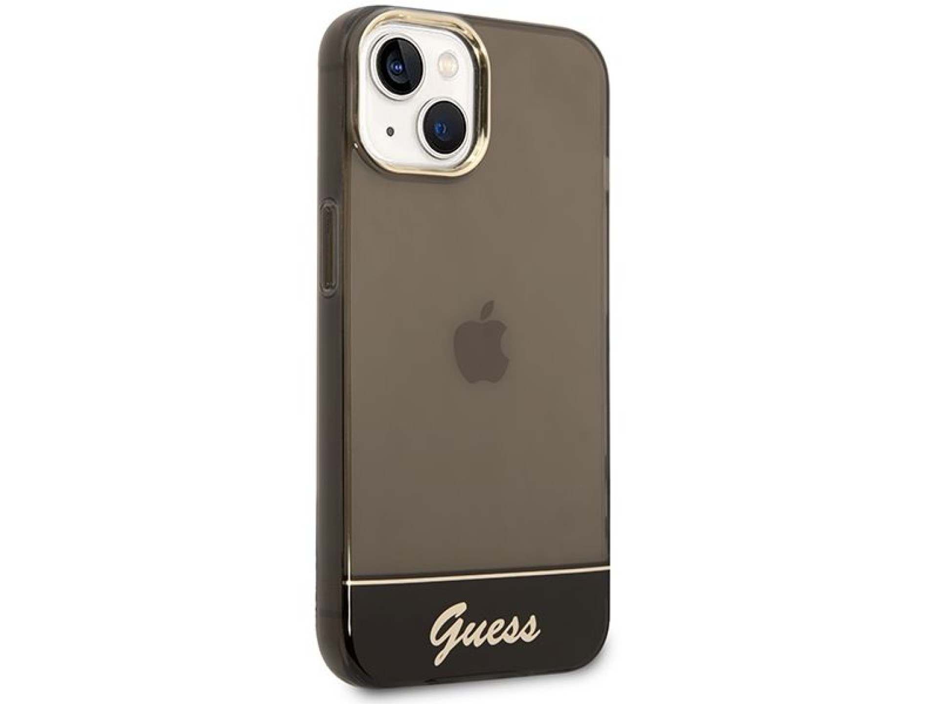 Funda rígida translúcida Guess GUHCP14MHGCOK para iPhone 14 Plus de 6,7 pulgadas, color negro.