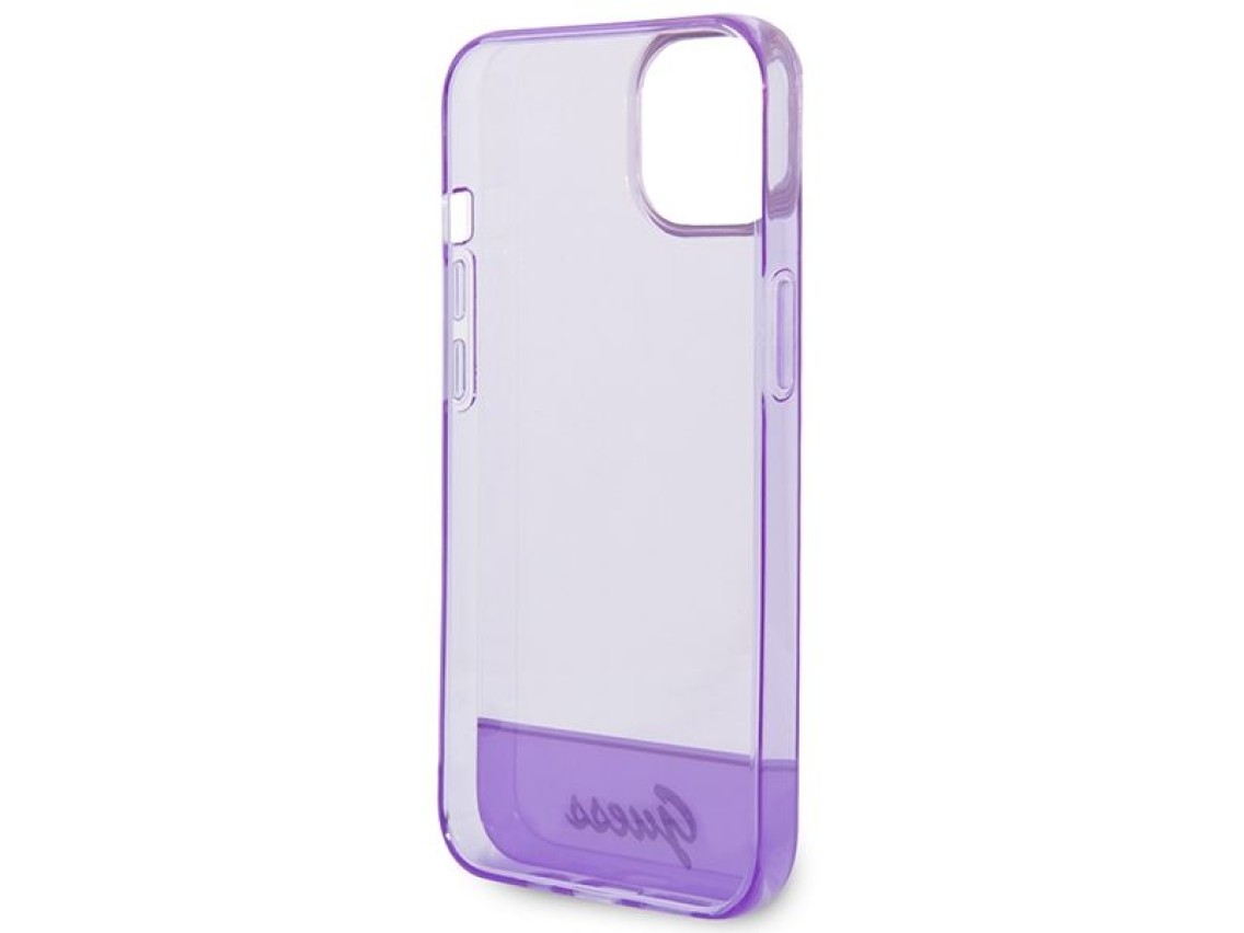 Capa rígida translúcida Guess GUHCP14MHGCOU para iPhone 14 Plus de 6,7 polegadas, violeta/roxa