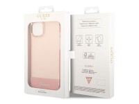 Capa rígida rosa translúcida Guess GUHCP14MHGCOP para iPhone 14 Plus de 6,7 polegadas Capa rígida rosa translúcida Guess GUHCP14MHGCOP para iPhone 14 Plus de 6,7 polegadas