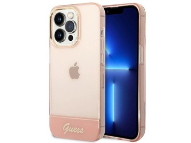 Guess Translucent iPhone 14 Pro Max 6.7" Case - Pink Guess Translucent iPhone 14 Pro Max 6.7" Case - Pink