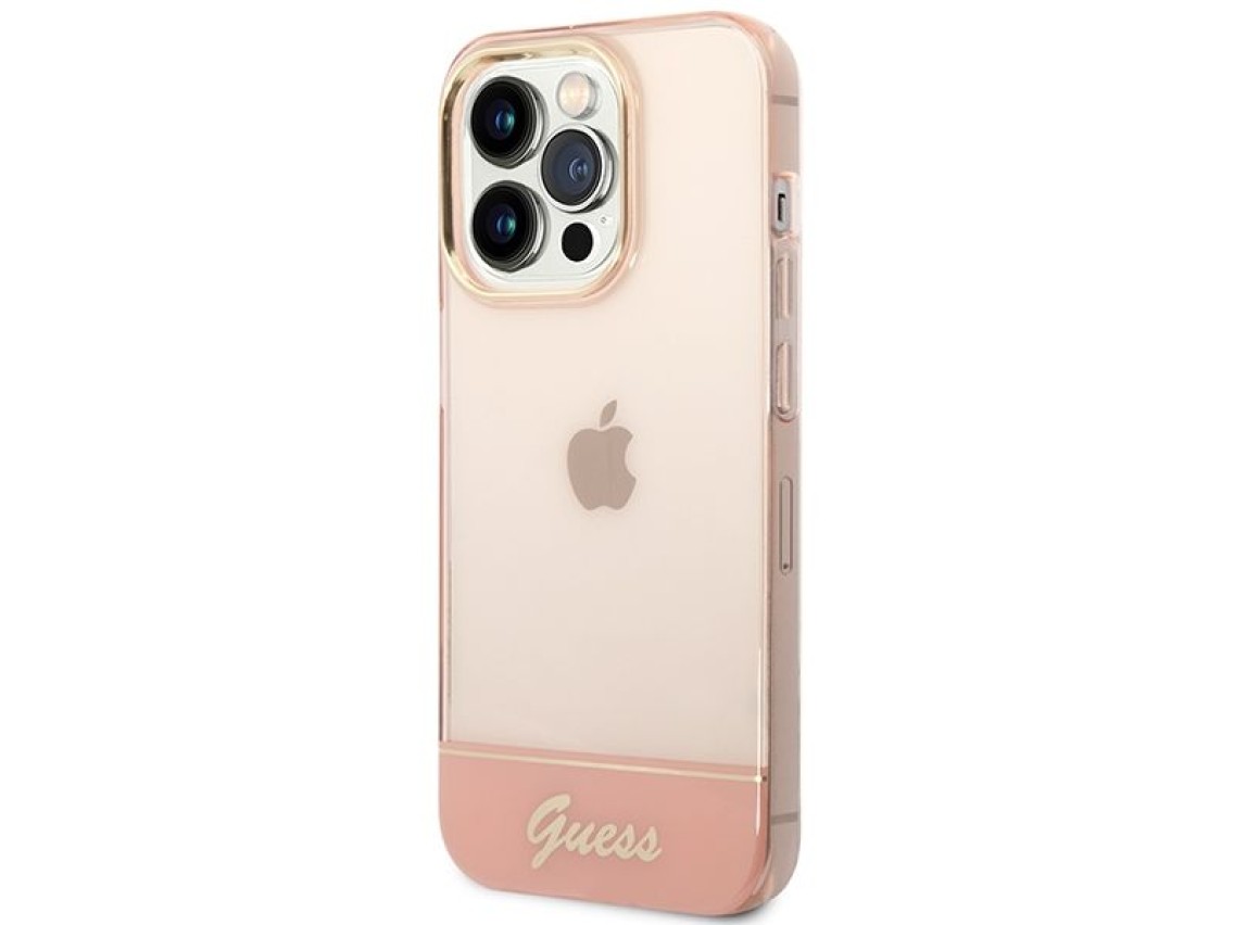 Guess Translucent iPhone 14 Pro Max 6.7" Case - Pink