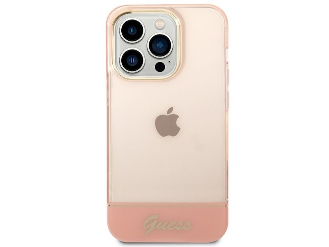 Guess Translucent iPhone 14 Pro Max 6.7" Case - Pink