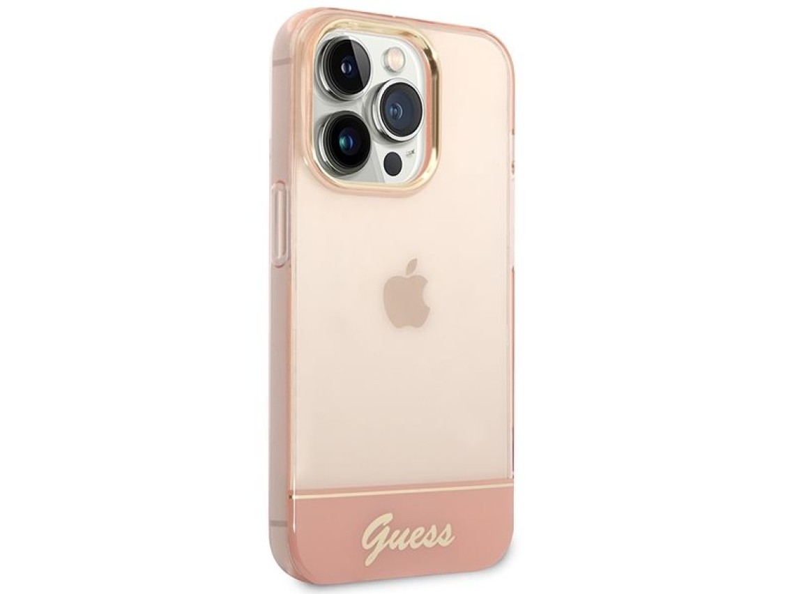 Guess Translucent iPhone 14 Pro Max 6.7" Case - Pink
