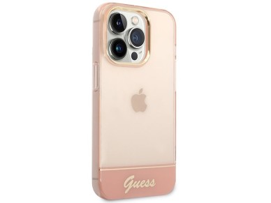 Guess Translucent iPhone 14 Pro Max 6.7" Case - Pink Guess Translucent iPhone 14 Pro Max 6.7" Case - Pink