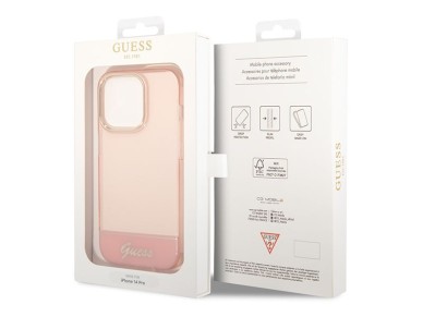 Guess Translucent iPhone 14 Pro Max 6.7" Case - Pink Guess Translucent iPhone 14 Pro Max 6.7" Case - Pink